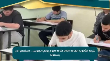 نتيجة الثانوية العامة 2025 متاحة اليوم برقم الجلوس.. استعلم الآن بسهولة